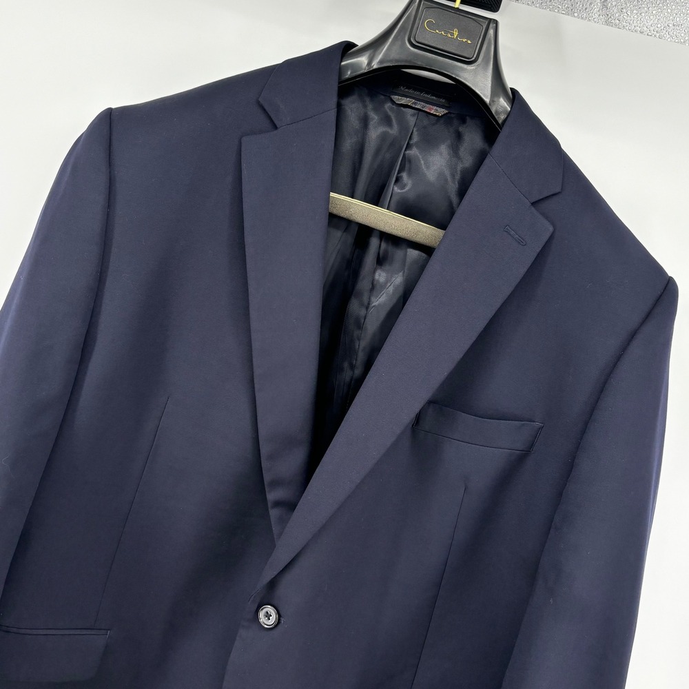 Lauren Ralph Lauren Mens 48R Dark Navy Blue 100% Wool Natural Stretch Blazer - Picture 2 of 16